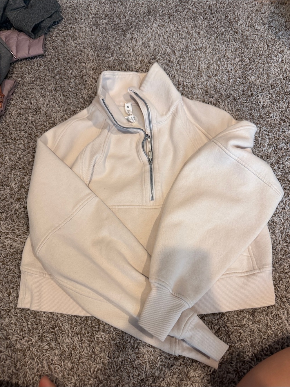 lululemon athletica Cream Half-Zip Pullover Jacket